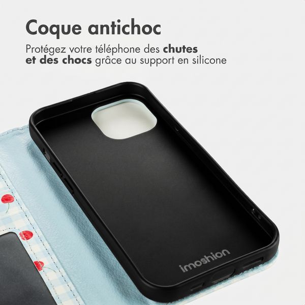 imoshion Étui de télephone portefeuille Design Apple iPhone 13 - Cherry Check