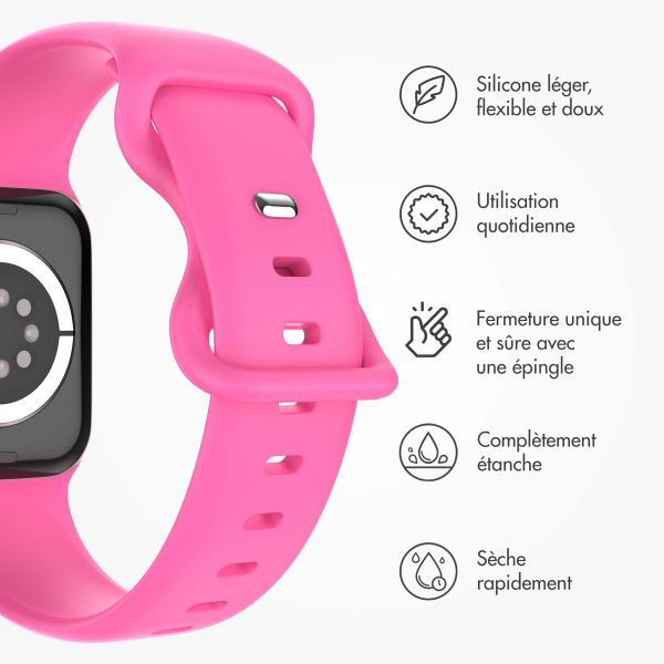imoshion Bracelet en silicone⁺ Apple Watch | 38/40/41/42 mm - Taille S/M - Barbie Pink