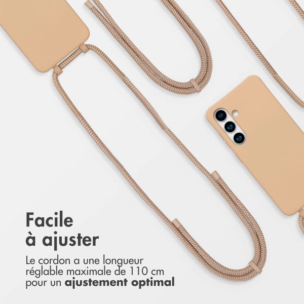 imoshion Coque arrière Color avec cordon amovible et MagSafe Samsung Galaxy S25 / S24 - Beige