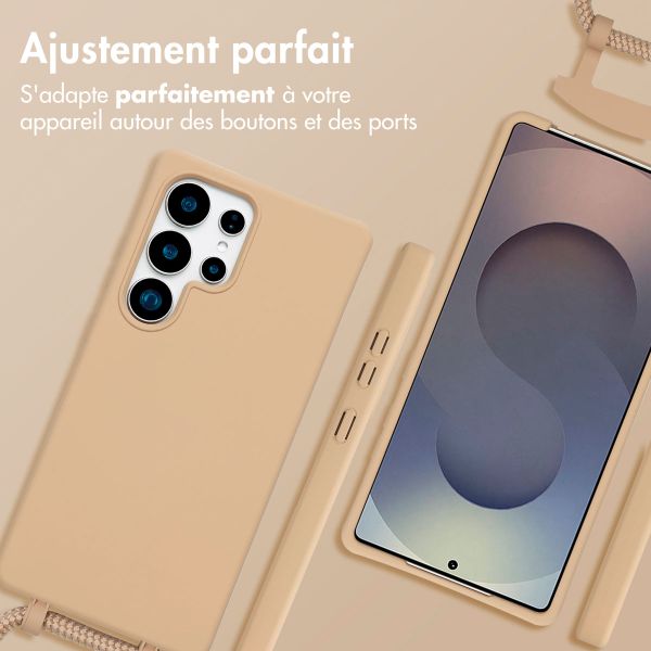 imoshion Coque arrière Color avec cordon amovible et MagSafe Samsung Galaxy S25 Ultra - Beige