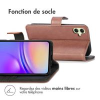 imoshion Étui de télephone portefeuille de luxe Samsung Galaxy A05s - Marron
