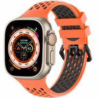 imoshion Bracelet sport en silicone avec boucle Apple Watch | 44/45/46/49 mm - Orange & Black