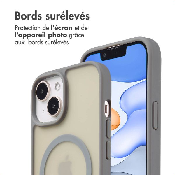 imoshion Coque Color Guard avec MagSafe Apple iPhone 15 - Gris