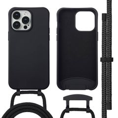 imoshion Coque arrière Color avec cordon amovible et MagSafe Apple iPhone 14 Pro Max - Noir