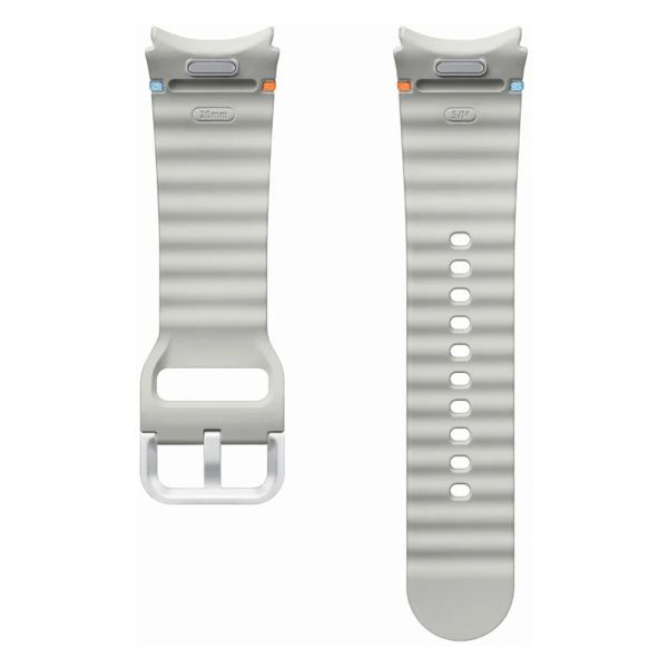 Samsung Bracelet Sport original Samsung Galaxy Watch 4 / 5 / 6 / 7 / FE (20 mm) - Taille M/L - Argent