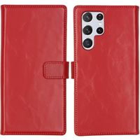 Selencia Étui portefeuille en cuir véritable Samsung Galaxy S22 Ultra - Rouge