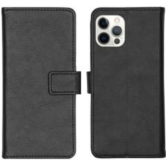 imoshion Étui de télephone portefeuille de luxe Apple iPhone 12 (Pro) - Noir