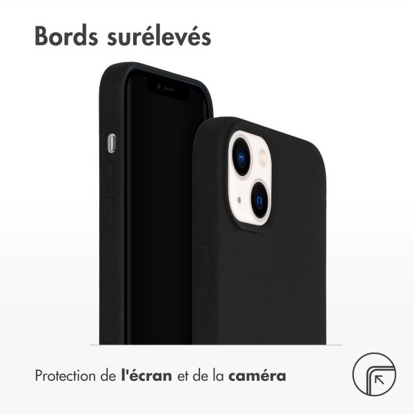 Accezz Coque Liquid Silicone avec MagSafe Apple iPhone 14 Plus - Noir