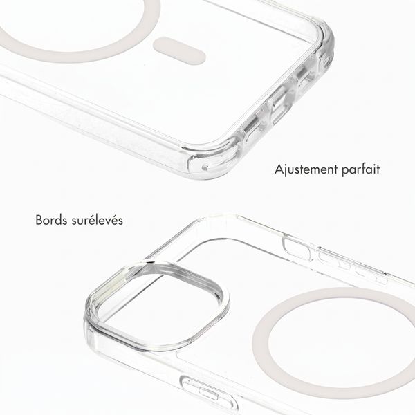 Selencia Coque arrière Rivièra MagSafe avec crochets amovibles Apple iPhone 15 - Transparent