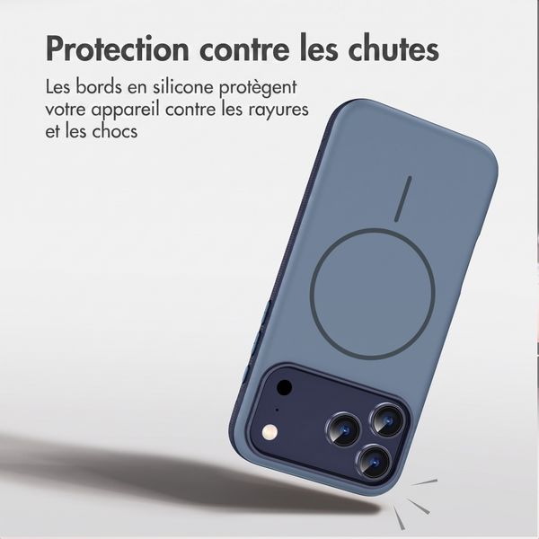 imoshion Coque arrière Color avec Thin MagSafe Ring Apple iPhone 17 Pro - Bleu foncé