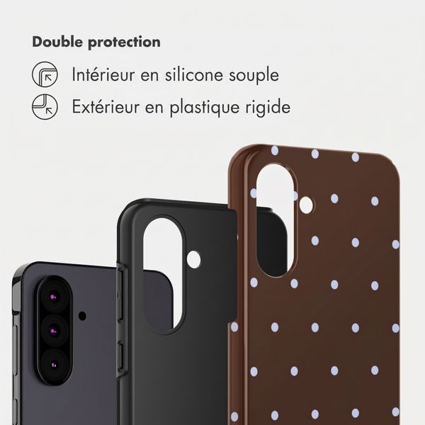 Selencia Coque arrière Vivid Samsung Galaxy A36 / A56 - Happy Dots Chocolate