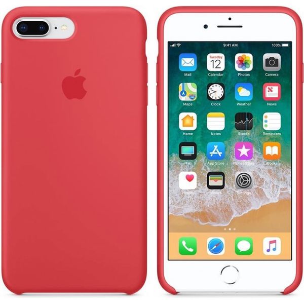 Apple Coque en silicone Apple iPhone 8 Plus / 7 Plus - Red Raspberry