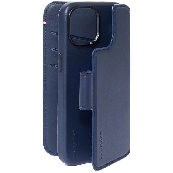 Decoded Portefeuille détachable 2 en 1 en cuir Apple iPhone 15 Plus - True Navy