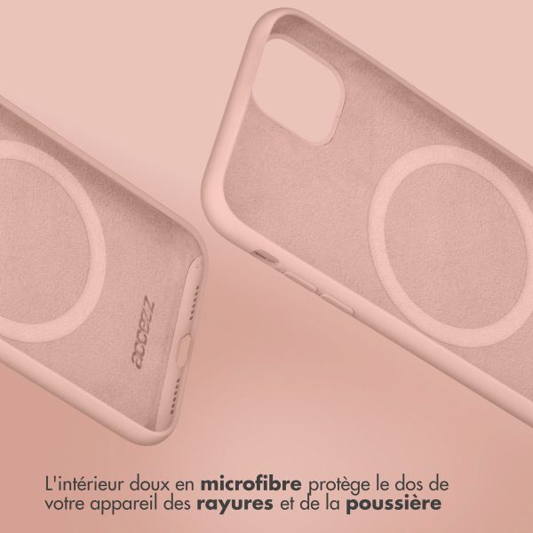Accezz Coque Liquid Silicone avec MagSafe Apple iPhone 17e / 16e - Rose