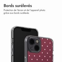 imoshion Coque Design Apple iPhone 13 - Polka Dot Bordeaux