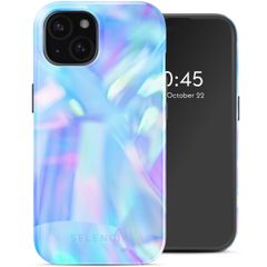 Selencia Coque arrière Vivid avec MagSafe Apple iPhone 15 - Holographic Blue Dream