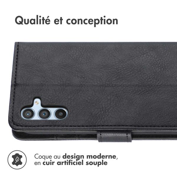 imoshion Étui de télephone portefeuille de luxe Samsung Galaxy A54 (5G) - Noir