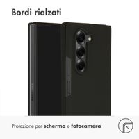 Accezz Coque Liquid Silicone Samsung Galaxy Z Fold 6 - Noir