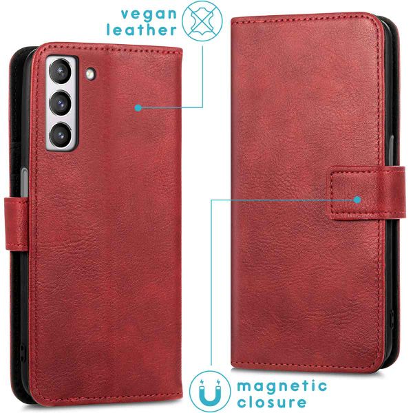 imoshion Étui de télephone portefeuille de luxe Samsung Galaxy S21 FE - Rouge
