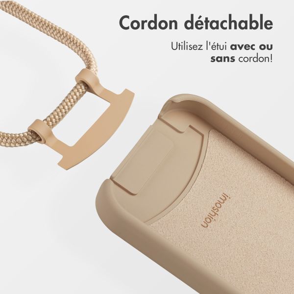 imoshion Coque arrière Color avec cordon amovible et MagSafe Apple iPhone 13 Pro - Nude
