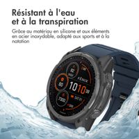 imoshion Bracelet QuickFit® Stripe en silicone  - Connexion Garmin 26 mm - Bleu foncé