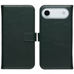 Selencia Étui portefeuille en cuir véritable Apple iPhone Air - Vert