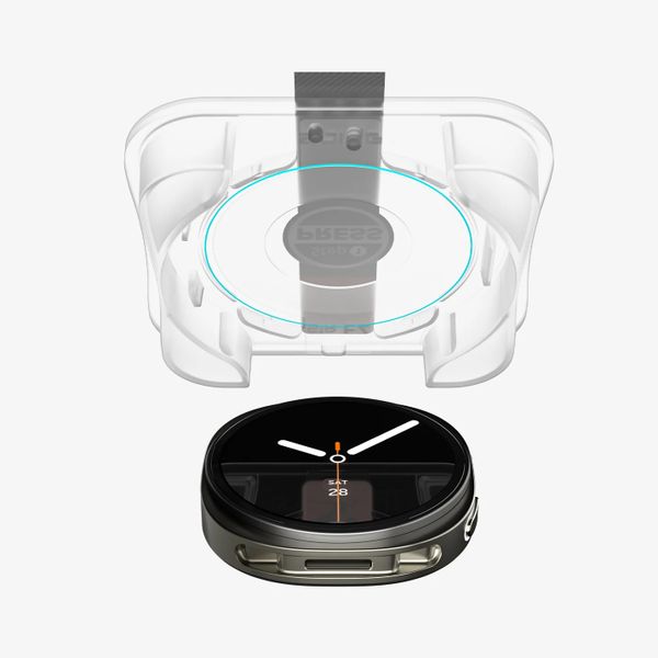 Spigen Protection d'écran EZ FIT Glas.tR avec applicateur Samsung Galaxy Watch 9 / Watch 8 - 44 mm - Transparent