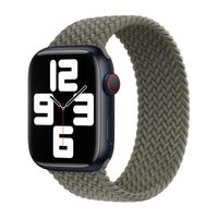 Apple Bracelet Solo tressé Apple Watch | 38/40/41/42 mm - Taille 5 - Olive