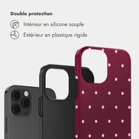 Selencia Coque arrière Vivid Apple iPhone 12 (Pro) - Happy Dots Burgundy