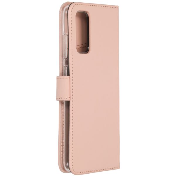 Selencia Étui portefeuille en cuir véritable Samsung Galaxy S20 - Dusty Pink