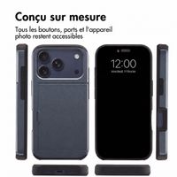 imoshion Coque arrière avec porte-cartes Apple iPhone 18 Pro Max / 17 Pro Max - Bleu foncé