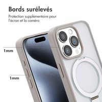 Accezz Coque Ring Stand avec MagSafe Apple iPhone 15 Pro - Gris