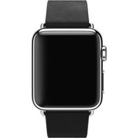 Apple Bracelet Leather Band Modern Buckle Apple Watch | 38/40/41/42 mm - Taille L - Noir