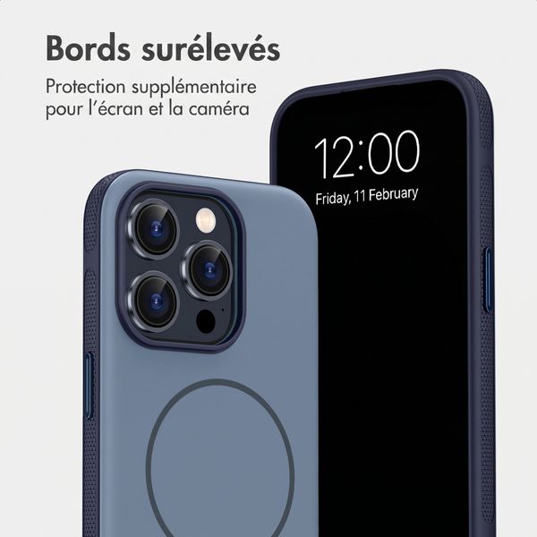 imoshion Coque arrière Color avec Thin MagSafe Ring Apple iPhone 15 Pro - Bleu foncé