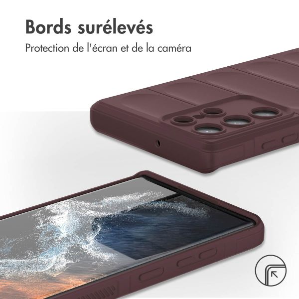 imoshion EasyGrip Backcover Samsung Galaxy S22 Ultra - Aubergine