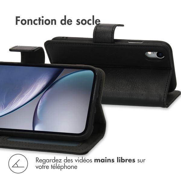 imoshion Étui de télephone portefeuille de luxe Apple iPhone Xr - Noir