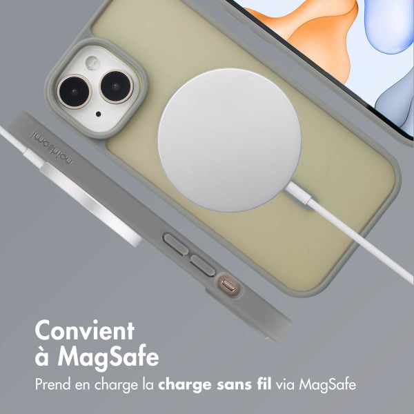 imoshion Coque Color Guard avec MagSafe Apple iPhone 15 - Gris