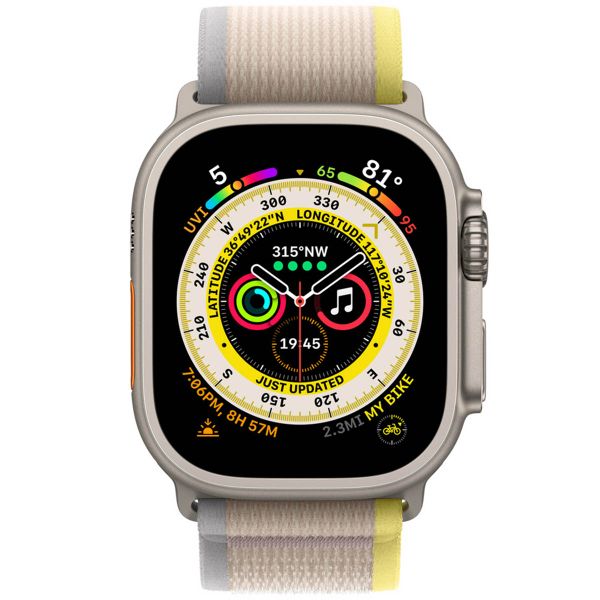 Apple Bracelet Trail Loop Apple Watch | 44/45/46/49 mm - Taille M/L - Jaune / Beige