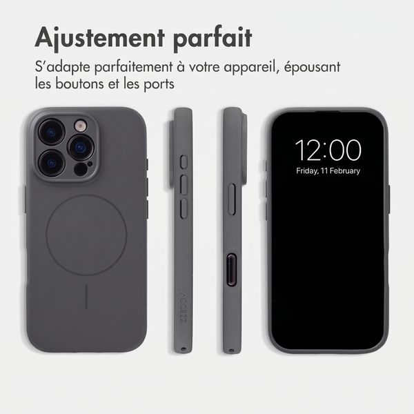 Accezz Coque Grip avec MagSafe Apple iPhone 16 Pro - Gris