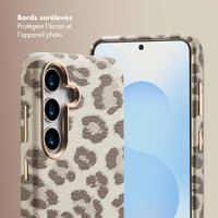 Selencia Coque Sabi imprimé panthère avec MagSafe Samsung Galaxy S25 - Soft Ivory