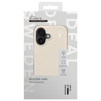 iDeal of Sweden Coque en silicone avec MagSafe Apple iPhone 16 - Cloud Dancer