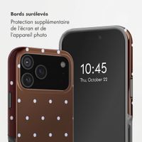 Selencia Coque arrière Vivid Apple iPhone 17 Pro - Happy Dots Chocolate