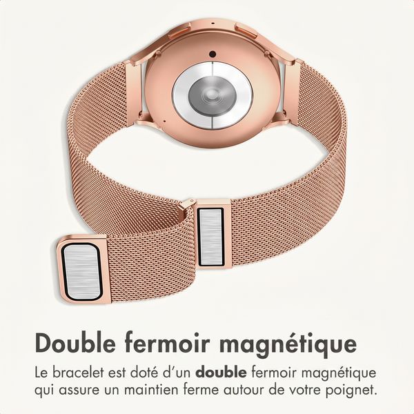 imoshion Bracelet magnétique milanais  - Connexion universelle 20 mm - Rose Gold