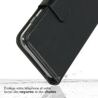 Selencia Étui portefeuille en cuir véritable Apple iPhone 11 - Noir