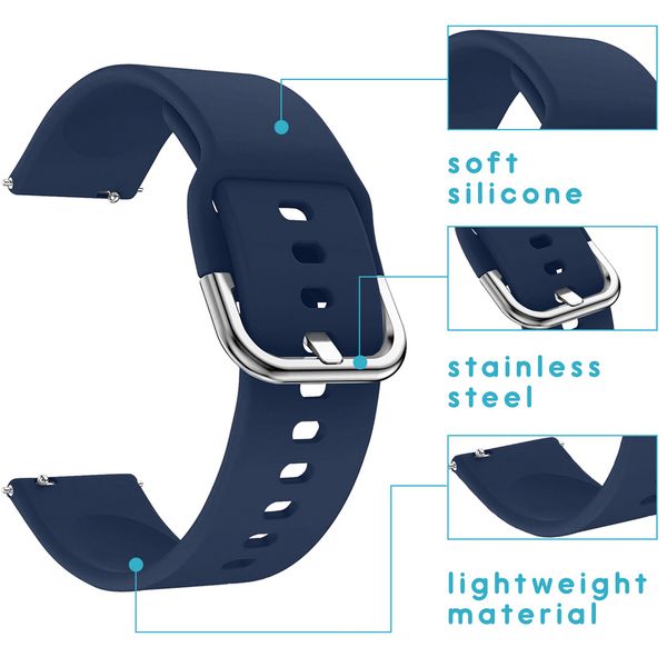 imoshion Bracelet silicone Samsung Galaxy Watch 4 / 5 / 6 / 7 / FE (20 mm) - Bleu foncé