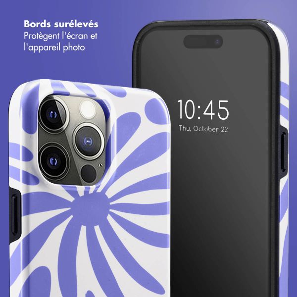 Selencia Coque arrière Vivid Apple iPhone 15 Pro Max - Modern Bloom Sapphire Blue