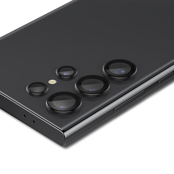 Spigen Optik Pro EZ Fit Lens Protector - Protection d'objectif de caméra (lot de 2) Samsung Galaxy S24 Ultra - Noir