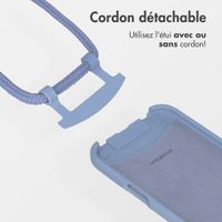 imoshion Coque arrière Color avec cordon amovible et MagSafe Apple iPhone 17 Pro Max - Ash Blue