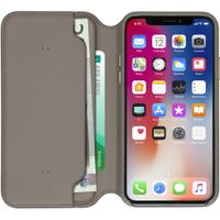 Apple Étui de télephone portefeuille Leather Folio Apple iPhone X / Xs - Taupe