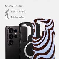 Selencia Coque arrière Vivid Wavy avec MagSafe Samsung Galaxy S26 Ultra - Dream Swirl Chocolate
